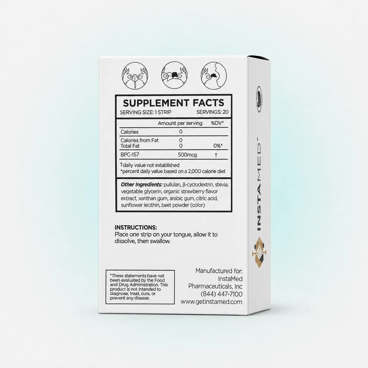 Supplement facts panel for Rebuild