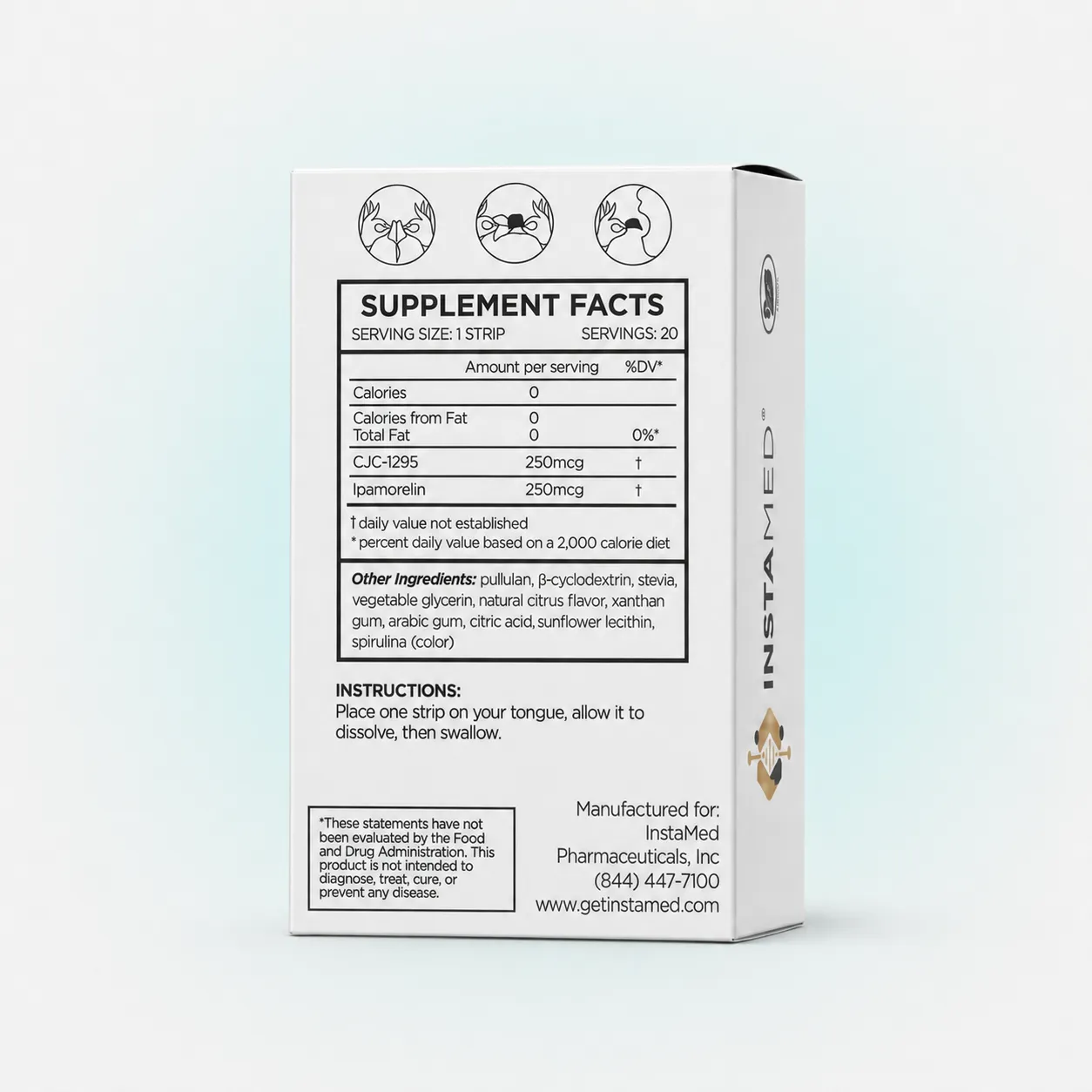 Supplement facts panel for Strength