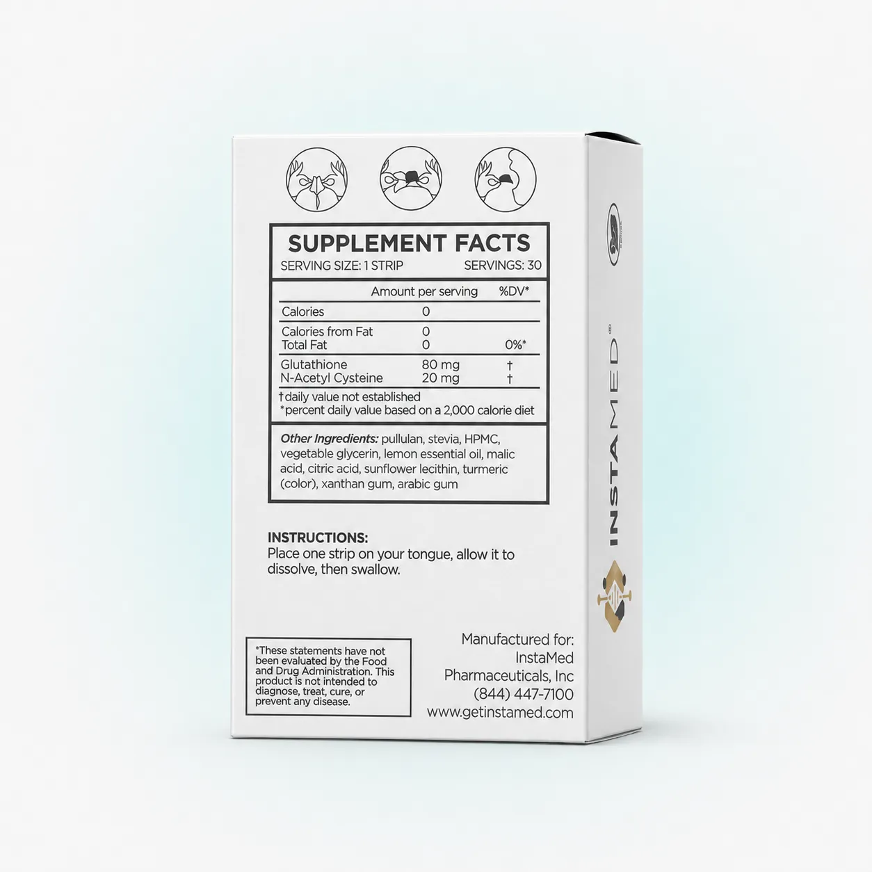 Supplement facts panel for Vitality